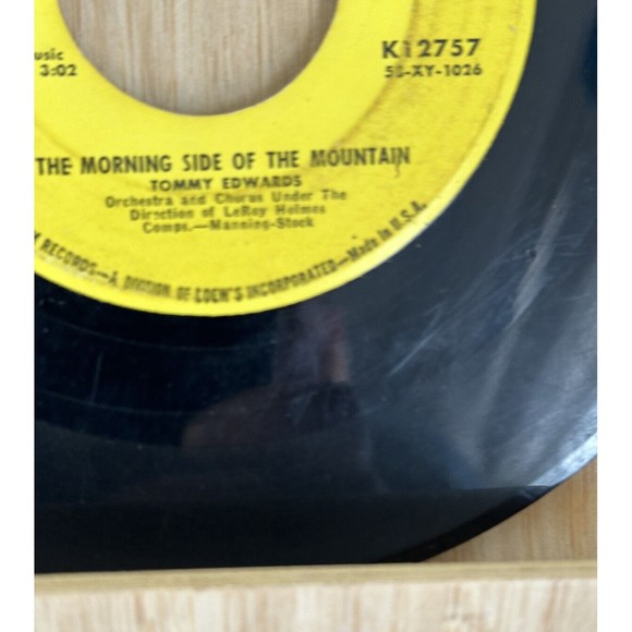 TOMMY EDWARDS 45 PLEASE MR. SUN / THE MORNING SIDE OF THE MOUNTAIN MGM 1959 7" - Picture 12 of 12